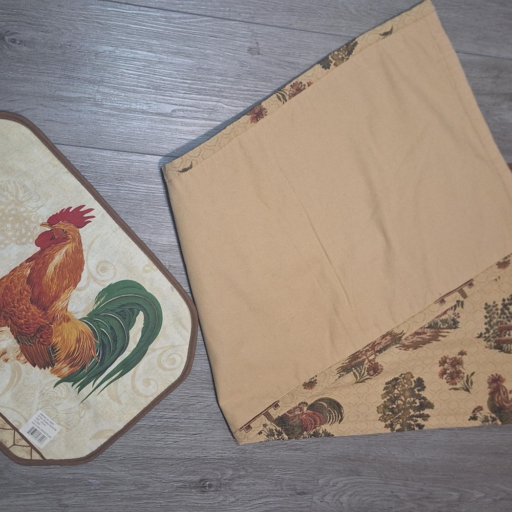 Roster-Country Table Runner Hand Made & Double Rosters Place Mat - Picture 4 of 7